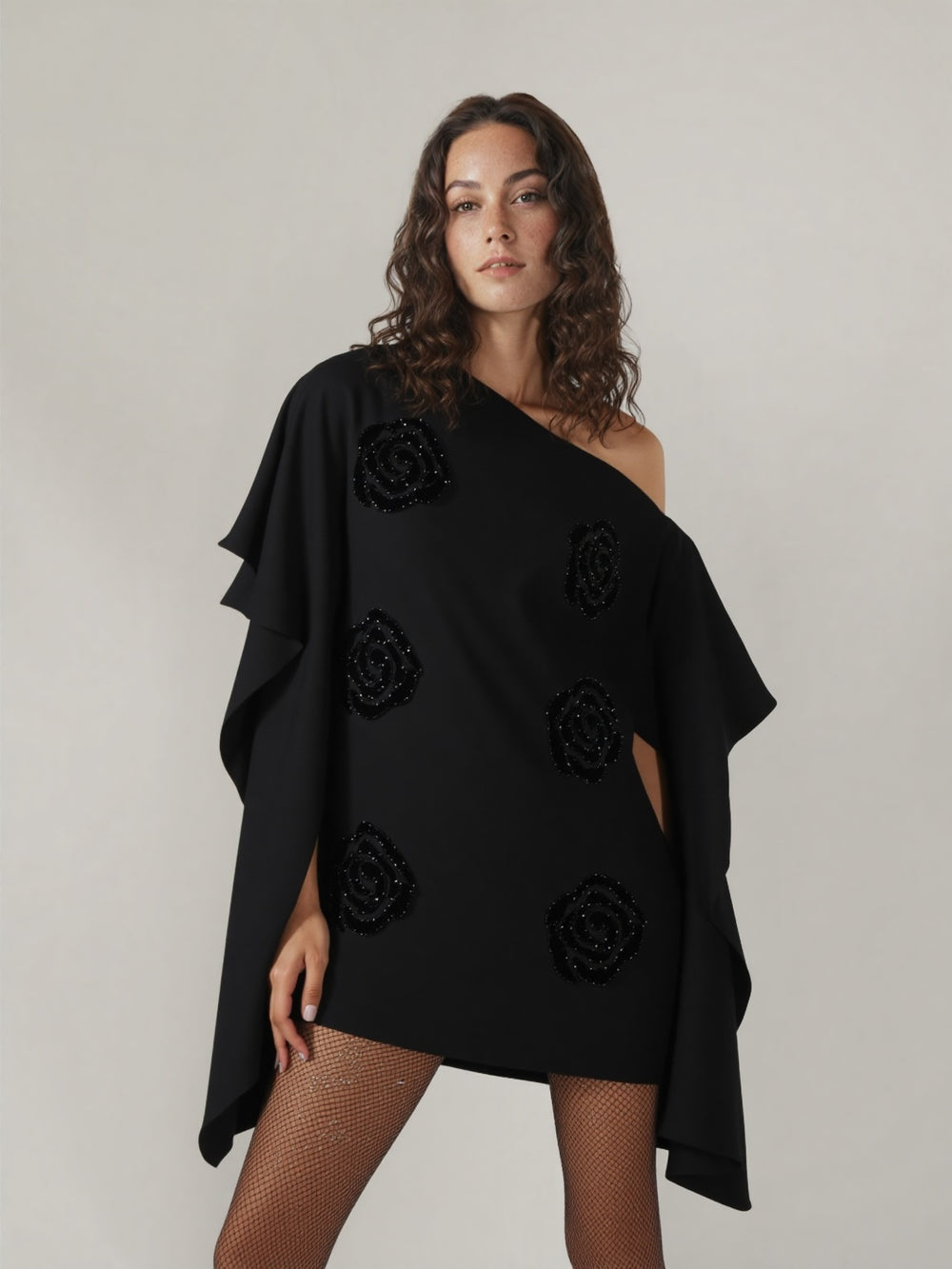 BlossomBead Black Dress