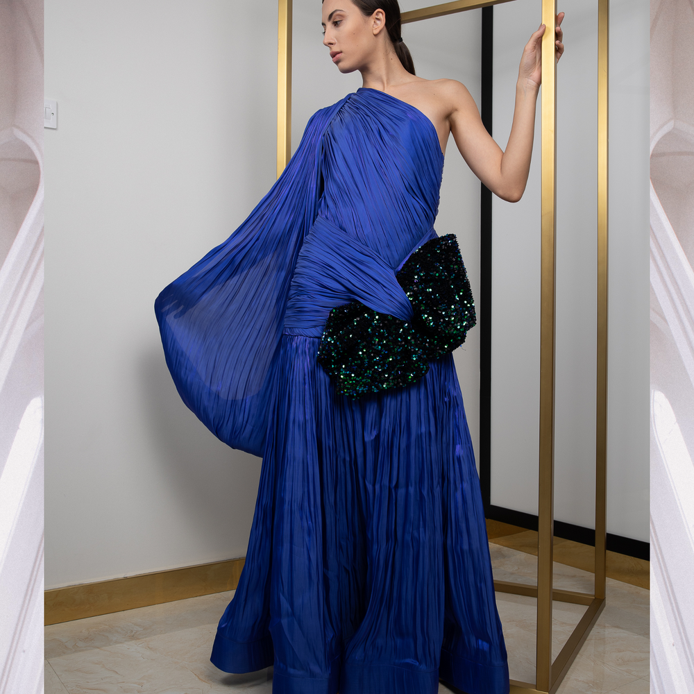 
                      
                        Sequin Bow Silk Organza Dress
                      
                    