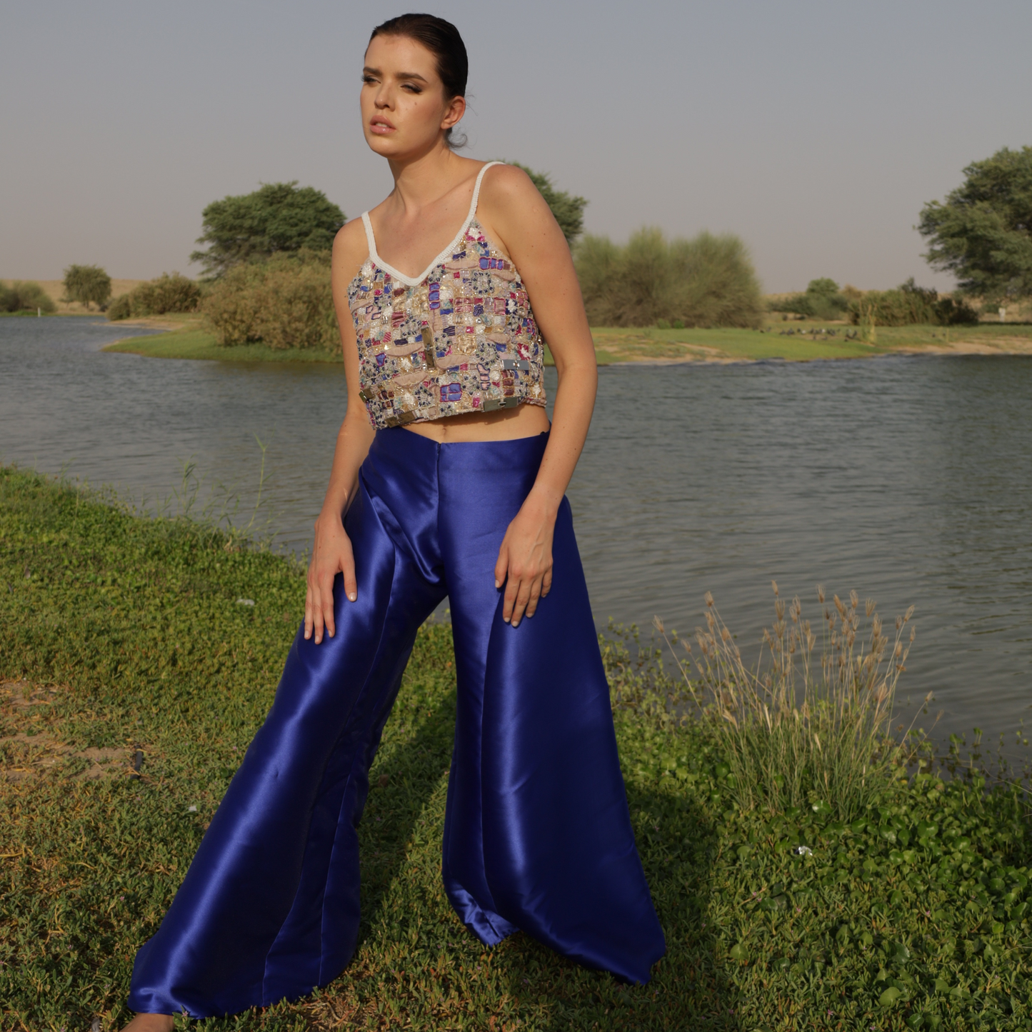 Royal Blue  Palazzo Pants