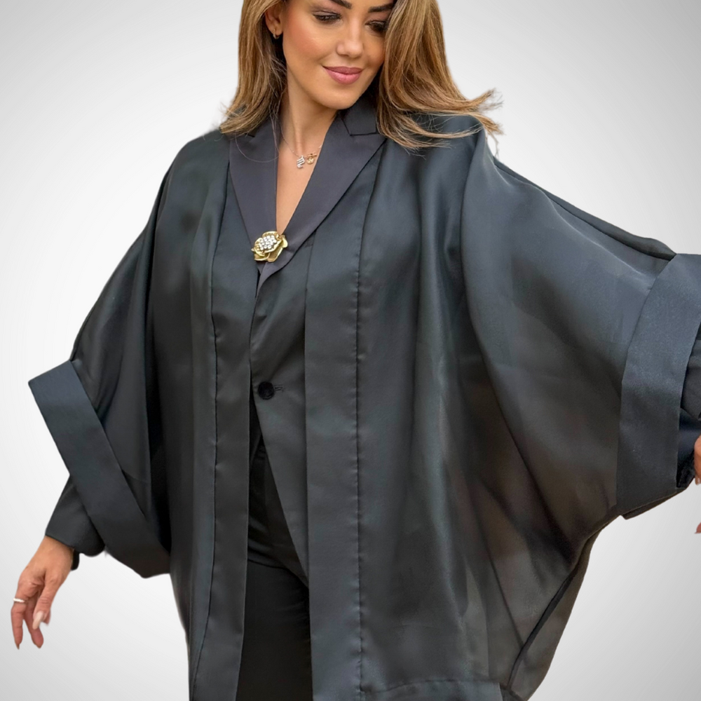 
                      
                        Black Organza Kimono
                      
                    