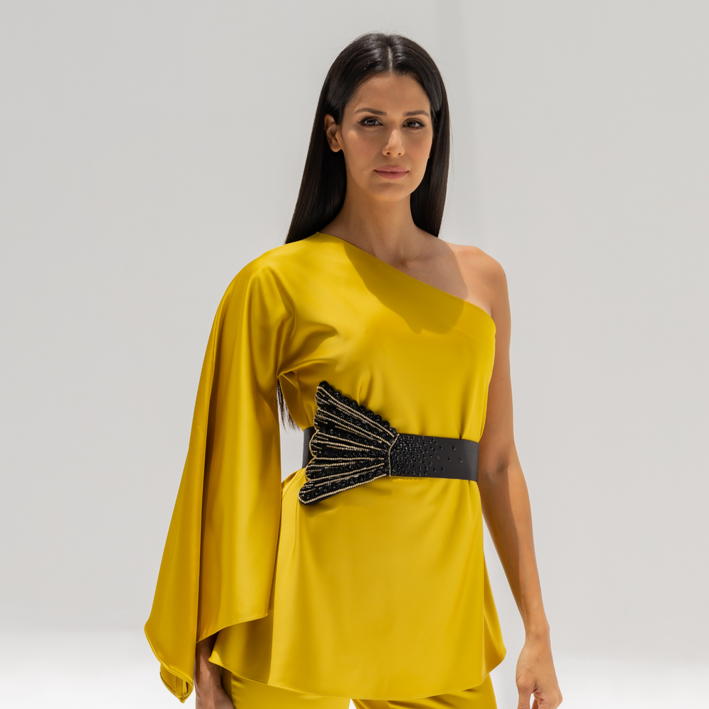
                      
                        Lime Green Crepe Silk Set
                      
                    