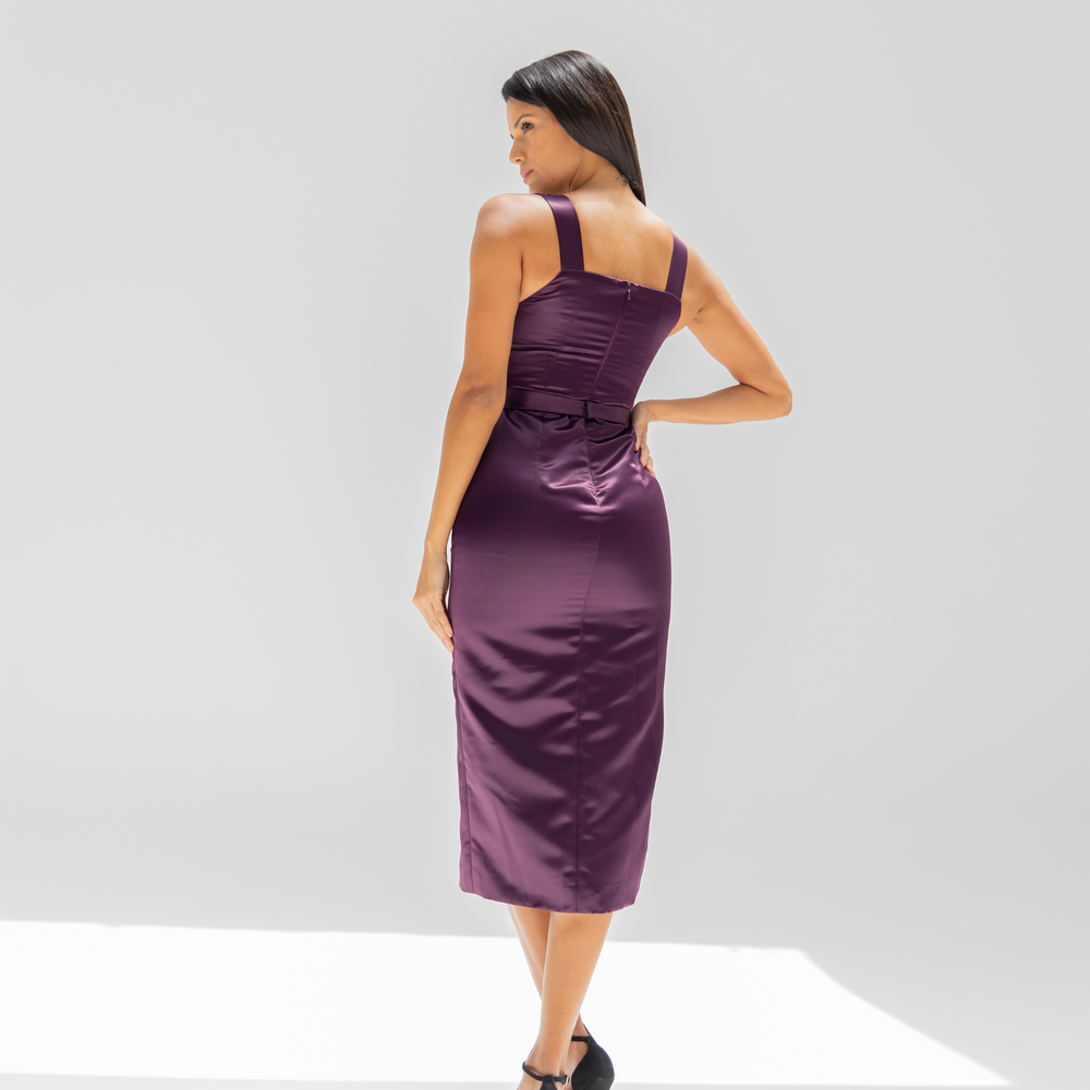 
                      
                        Purple Taffeta Dress with Embroidery
                      
                    
